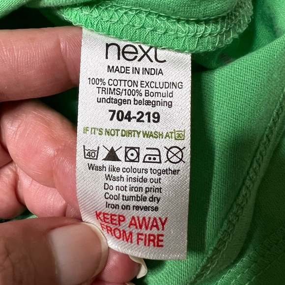 NWT {Next} Oxford Seniors Striped Graphic T-Shirt Green Women’s Sz 18 - Picture 6 of 8